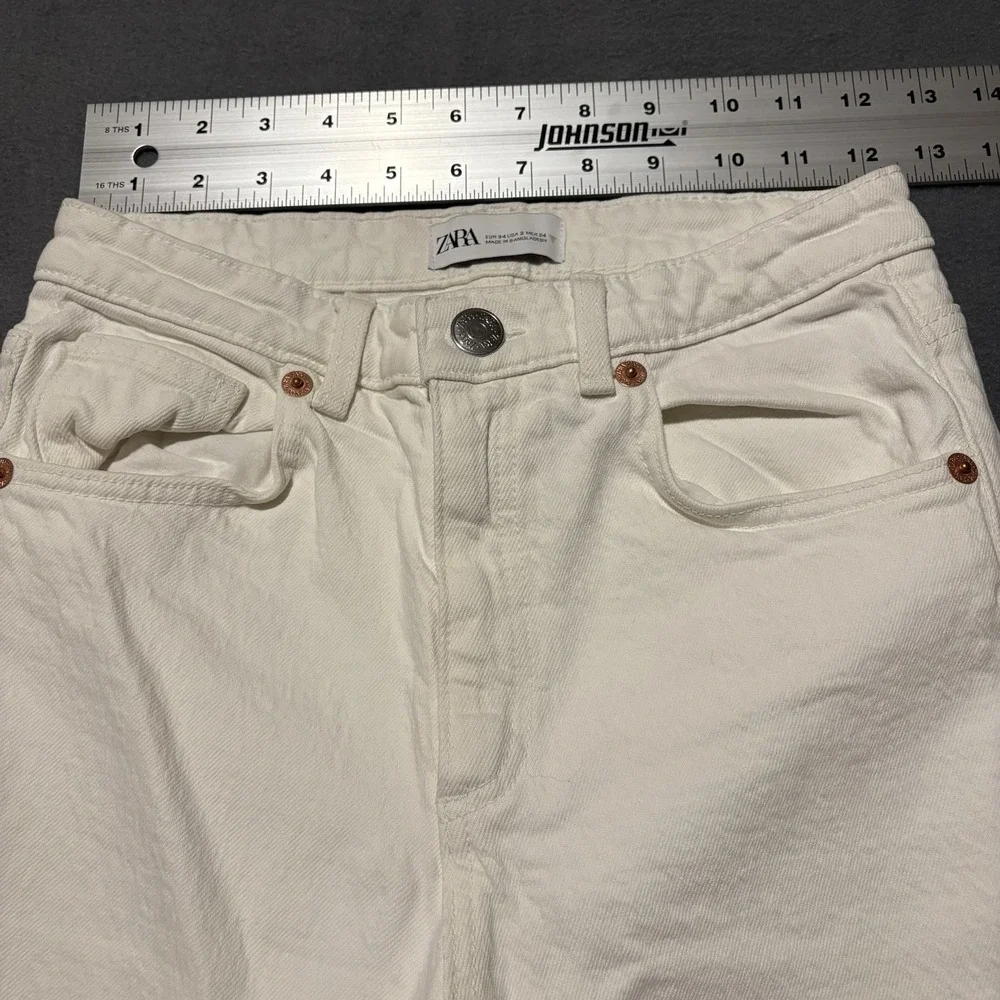 White Jeans Girls‎ Size 2 Skinny Ankle Zara Pants Denim Stretch NEW